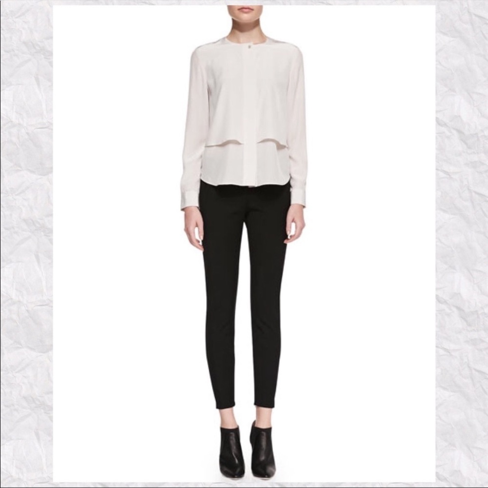 Theory Venlynn Zipper Cuff Twill Slim Ankle Pants